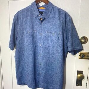 Men's Blue Short Sleeve Shirt